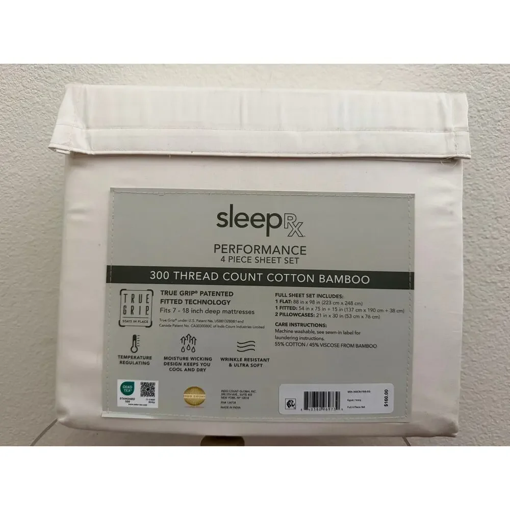 New bamboo blend ivory sheet set full